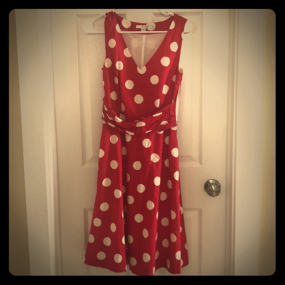 Boden Red Dot Dress